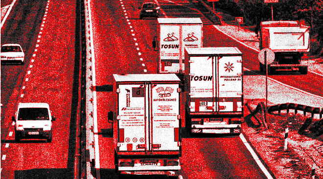 autópálya, ekáer, kamion