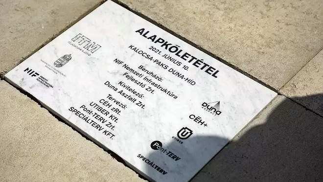 Kalocsa-Paks új Duna-híd alapköve