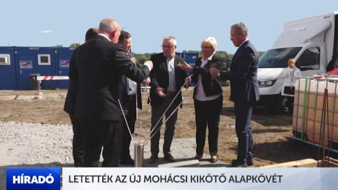 Mohácsi kikötő alapkőletétel